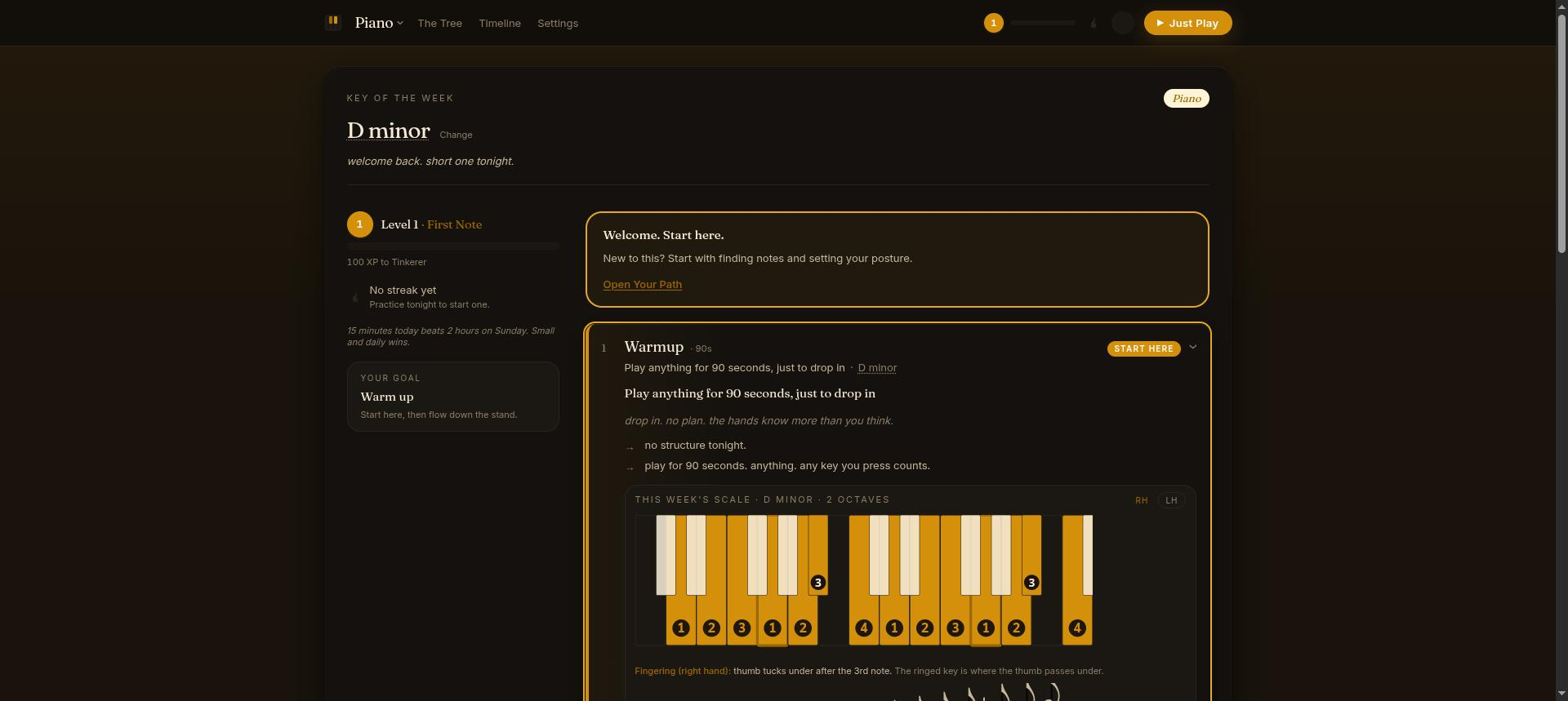 Piano & Guitar Trainer practice home
